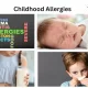 common childhood allergies: skin allergy, food allergy, seasonal allergy