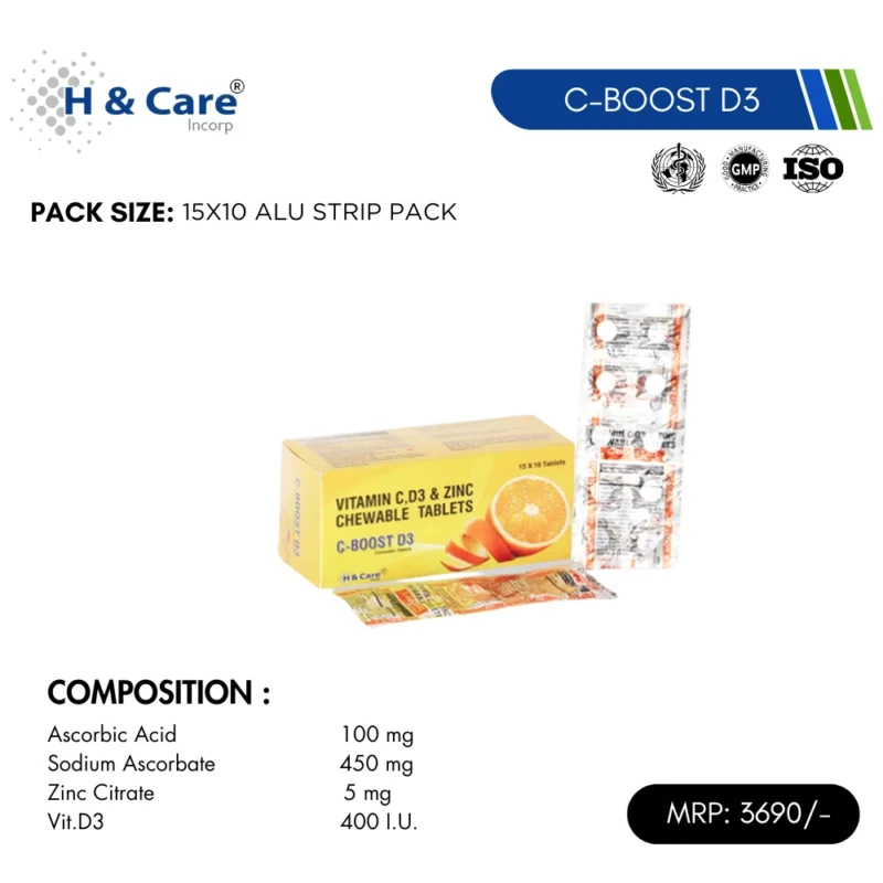 C-BOOST D3 CHEWABLE TABLETS