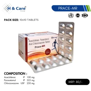 Aceclofenac Paracetamol Chlorzoxizone: Prace MR